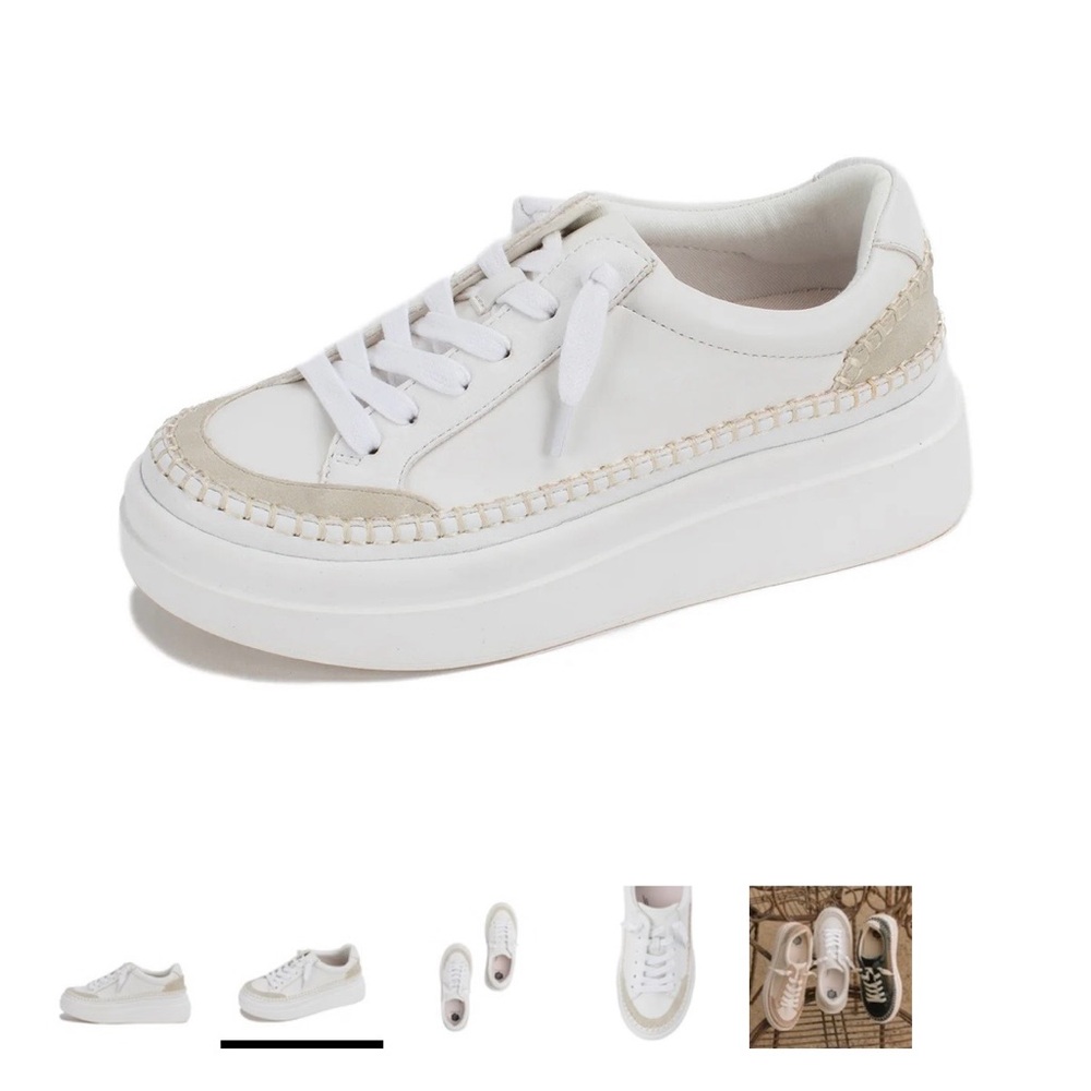 Cute Yellowbox Classic White and Cream Flatform Sneakers Sz 7.5. Good Condition